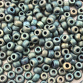 Size 6/0 Matte Finish Metallic Green Iris Genuine Miyuki Glass Seed Beads - Sold by 20 Gram Tubes (Approx. 200 Beads per Tube) - (6-91256)