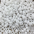 Size 6/0 Matte Finish Opaque White Genuine Miyuki Glass Seed Beads - Sold by 20 Gram Tubes (Approx. 200 Beads per Tube) - (6-9402F)