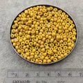 Size 6/0 Matte Finish Opaque Mustard Yellow Genuine Miyuki Glass Seed Beads - Sold by 20 Gram Tubes (Approx. 200 Beads per Tube) - (6-91233)
