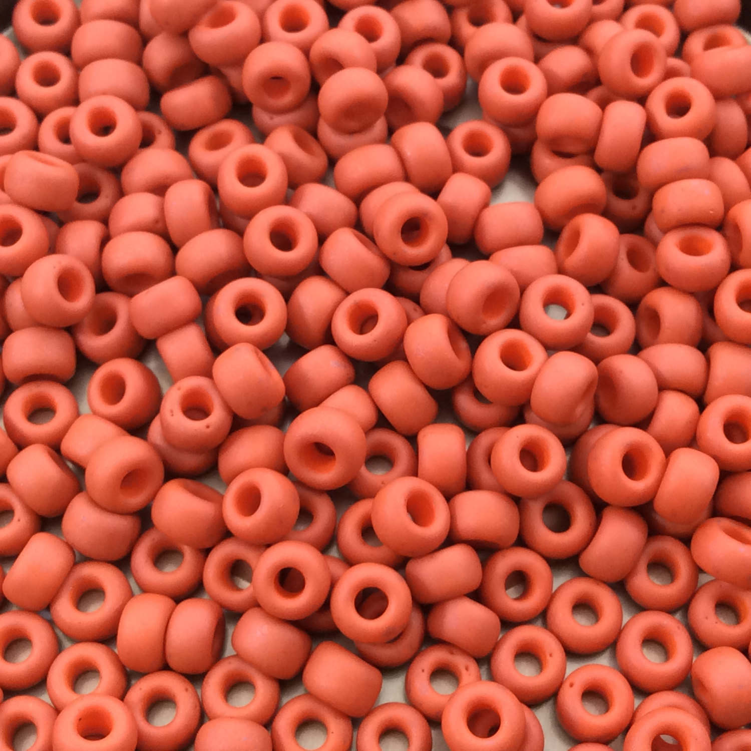 Size 6/0 Matte Finish Opaque Terracotta Genuine Miyuki Glass Seed Beads - Sold by 20 Gram Tubes (Approx. 200 Beads per Tube) - (6-91236)