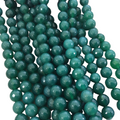 10mm Faceted Dyed Pine Green Agate Round/Ball Shaped Beads with 1mm Holes - Sold by 15" Strands (Approx. 38 Beads) - High Quality Gemstone