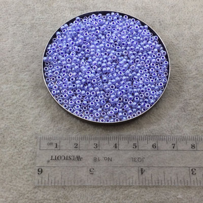 Size 8/0 Glossy Finish Ceylon Lilac Genuine Miyuki Glass Seed Beads - Sold by 22 Gram Tubes (Approx. 900 Beads per Tube) - (8-9538)