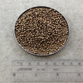 Size 8/0 Glossy Finish Metallic Dark Bronze Genuine Miyuki Glass Seed Beads - Sold by 22 Gram Tubes (Approx. 900 Beads per Tube) - (8-9457)