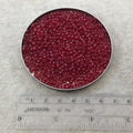 Size 8/0 Glossy Finish Transparent Ruby Red Genuine Miyuki Glass Seed Beads - Sold by 22 Gram Tubes (Approx. 900 Beads per Tube) - (8-9141)