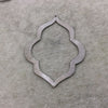 57mm x 68mm Gunmetal Brushed Finish Thick Keyhole Shaped Plated Copper Components - Sold in Pre-Counted Bulk Packs of 10 Pieces - (100-GM)