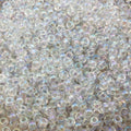 Size 8/0 Glossy AB Finish Trans. Crystal Genuine Miyuki Glass Seed Beads - Sold by 22 Gram Tubes (Approx. 900 Beads per Tube) - (8-9250)
