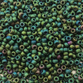 Size 8/0 Matte Metallic Dark Green Iris Genuine Miyuki Glass Seed Beads - Sold by 22 Gram Tubes (Approx. 900 Beads per Tube) - (8-92066)