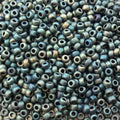 Size 8/0 Matte AB Finish Opaque Teal Green Genuine Miyuki Glass Seed Beads - Sold by 22 Gram Tubes (Approx. 900 Beads per Tube) - (8-92008)