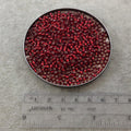 Size 8/0 Glossy Finish Silver Lined Ruby Red Genuine Miyuki Glass Seed Beads - Sold by 22 Gram Tubes (Approx 900 Beads per Tube) - (8-911)