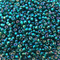 Size 8/0 Glossy AB Silver Lined Emerald Genuine Miyuki Glass Seed Beads - Sold by 22 Gram Tubes (Approx 900 Beads per Tube) - (8-91017)