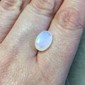 2.935 Carat Faceted Genuine Ethiopian Opal Oval Cut Stone "F-K" - Measuring 9mm x 12.5mm with 5.5mm Pavillion (Base) and 1mm Crown (Top)