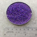 Size 8/0 Glossy Finish Fuchsia Lined Aqua Genuine Miyuki Glass Seed Beads - Sold by 22 Gram Tubes (Approx. 900 Beads/Tube) - (8-9352)