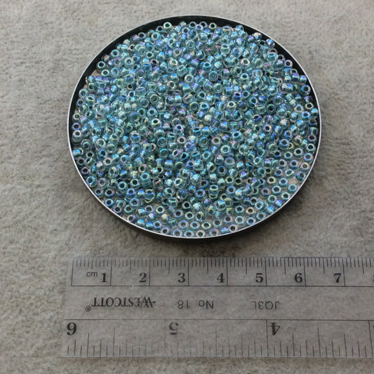Size 8/0 Glossy AB Finish Seafoam Lined Crystal Genuine Miyuki Glass Seed Beads - Sold by 22 Gram Tubes (Approx. 900 Beads/Tube) - (8-9263)