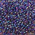 Size 8/0 Glossy AB Finish Purpled Lined Amethyst Genuine Miyuki Glass Seed Beads - Sold by 22 Gram Tubes (Approx. 900 Beads/Tube) - (8-9356)