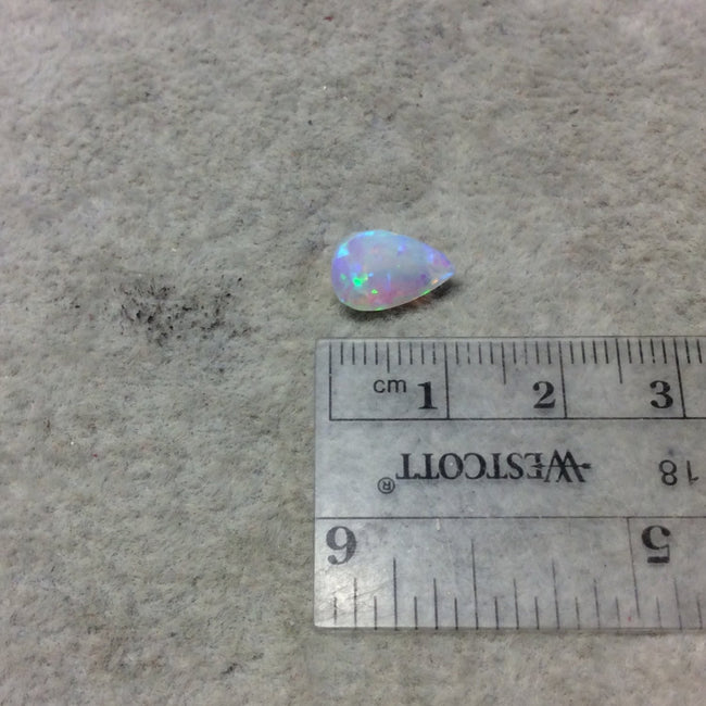 1.86 Carat Faceted Genuine Ethiopian Opal Pear Cut Stone "F-Z" - Measuring 7.5mm x 12mm with 5.5mm Pavillion (Base) and 0.75mm Crown (Top)