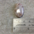 Single OOAK Natural Ocean Jasper Oblong Oval Shaped Flat Back Cabochon - Measuring 19mm x 30.5mm, 4.5mm Dome Height - Quality Gemstone