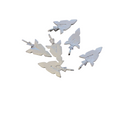 1.25" Bright Silver Plated Copper Arrow/Arrowhead Shaped Textured Charm/Pendant - Measuring 14mm x 30mm, Approx. - Sold Individually, Random
