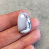 Single OOAK Natural Dendritic Opal Freeform Shaped Flat Back Cabochon - Measuring 16mm x 25mm, 6.5mm Dome Height - High Quality Gemstone