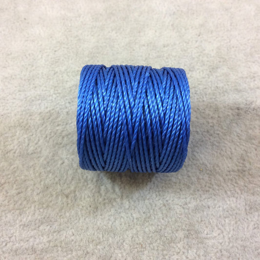 FULL SPOOL - Beadsmith S-Lon 400 Regular Blue Nylon Macrame/Jewelry Cord - Measuring 0.9mm Thick - 35 Yards (105 Feet) - (SL400-BL)