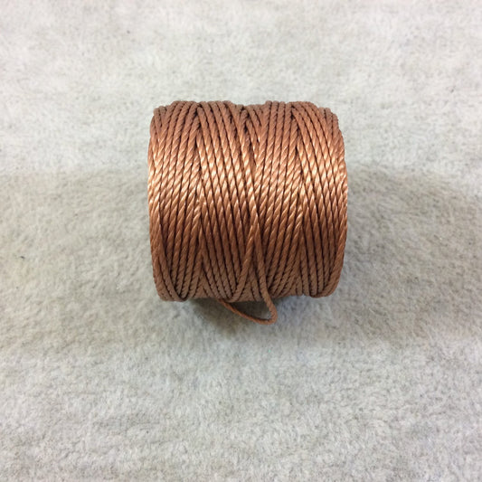 FULL SPOOL - Beadsmith S-Lon 400 Regular Copper Nylon Macrame/Jewelry Cord - Measuring 0.9mm Thick - 35 Yards (105 Feet) - (SL400-COP)