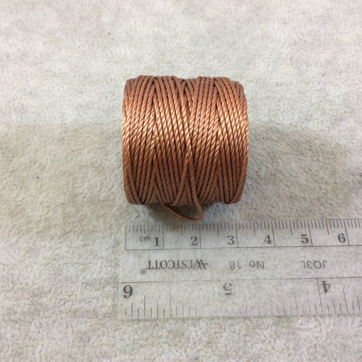 FULL SPOOL - Beadsmith S-Lon 400 Regular Copper Nylon Macrame/Jewelry Cord - Measuring 0.9mm Thick - 35 Yards (105 Feet) - (SL400-COP)