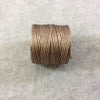 FULL SPOOL - Beadsmith S-Lon 400 Medium Brown Nylon Macrame/Jewelry Cord - Measuring 0.9mm Thick - 35 Yards (105 Feet) - (SL400-MBR)