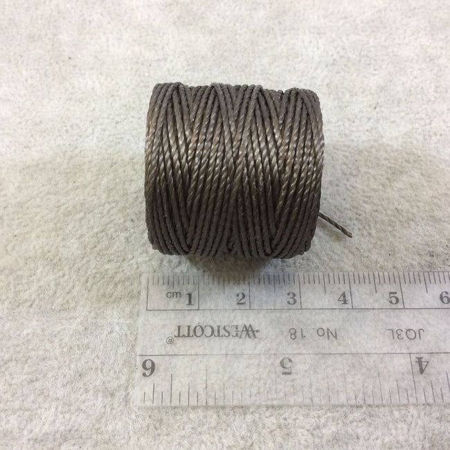 FULL SPOOL - Beadsmith S-Lon 400 Dark Brown Nylon Macrame/Jewelry Cord - Measuring 0.9mm Thick - 35 Yards (105 Feet) - (SL400-DBR)
