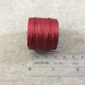 FULL SPOOL - Beadsmith S-Lon 400 Red Hot Nylon Macrame/Jewelry Cord - Measuring 0.9mm Thick - 35 Yards (105 Feet) - (SL400-RH)