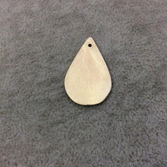 20mm x 31mm Gold Brushed Finish Blank Teardrop Shaped Plated Copper Components - Sold in Pre-Counted Bulk Packs of 10 Pieces - (128-GD)