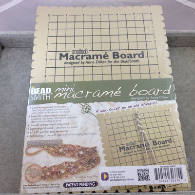 Beadsmith Brand Mini Self-Healing Macrame Board - Working Area Measures 6" x 9" with Cord Management Notches - Sold Individually - (MWB10)