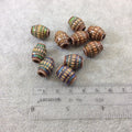 12 x 15mm #26 "Moon Basket" Heat Sensitive Color-Changing Mirage Bead Barrel Shaped Mood Beads - Sold by Pre-Counted Packs of 5 (Five) Beads