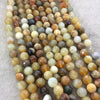 8mm Faceted Natural Flower Jasper Round/Ball Shaped Beads with 1mm Holes - Sold by 16" Strands (Approx. 52 Beads) - Quality Gemstone