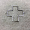 Large Gunmetal Plated Copper Open Cross/Plus Sign Shaped Connector Components - Measuring 52mm x 52mm - Sold in Packs of 10 (194-GM)