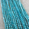 5mm Glossy Finish Natural Blue/Green Amazonite Round/Ball Shaped Beads with 0.75mm Holes - 16" Strand (Approx. 79 Beads) - Quality Gemstone