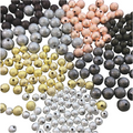 10mm Sandblasted Stardust Finish Gunmetal Base Metal Round/Ball Shaped Beads with 2mm Holes - Loose, Sold in Pre-Packed Bags of 30 Beads