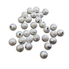 10mm Sandblasted Stardust Finish Bright Silver Base Metal Round/Ball Shape Beads with 2mm Holes - Loose, Sold in Pre-Packed Bags of 30 Beads