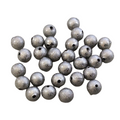 10mm Sandblasted Stardust Finish Gunmetal Base Metal Round/Ball Shaped Beads with 2mm Holes - Loose, Sold in Pre-Packed Bags of 30 Beads