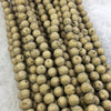 8mm Matte Finish Premium Metallic Gold Druzy Agate Round/Ball Shaped Beads with 1mm Holes - Sold by 15.5" Strands (Approx. 48 Beads)