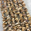Natural Picture Jasper Chunky Nugget Shaped Beads with 1mm Holes - Sold by 16" Strands (Approx. 75-80 Beads) - Measuring 10-15mm Wide