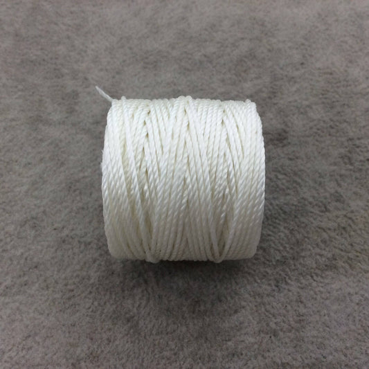 FULL SPOOL - Beadsmith S-Lon 400 Pure White Nylon Macrame/Jewelry Cord - Measuring 0.9mm Thick - 35 Yards (105 Feet) - (SL400-WH)