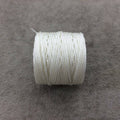 FULL SPOOL - Beadsmith S-Lon 400 Pure White Nylon Macrame/Jewelry Cord - Measuring 0.9mm Thick - 35 Yards (105 Feet) - (SL400-WH)