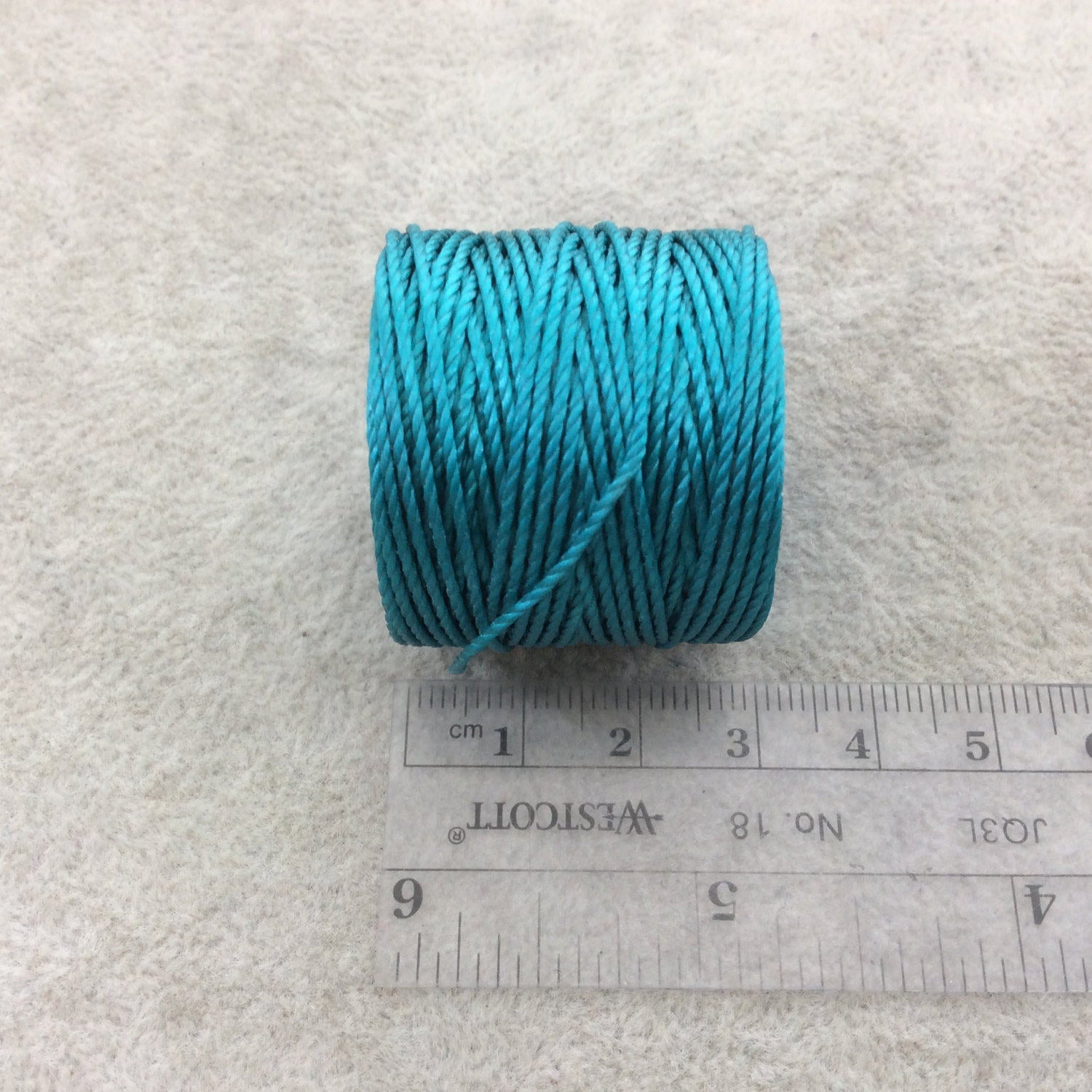 FULL SPOOL - Beadsmith S-Lon 400 Teal Blue/Green Nylon Macrame/Jewelry Cord - Measuring 0.9mm Thick - 35 Yards (105 Feet) - (SL400-TE)