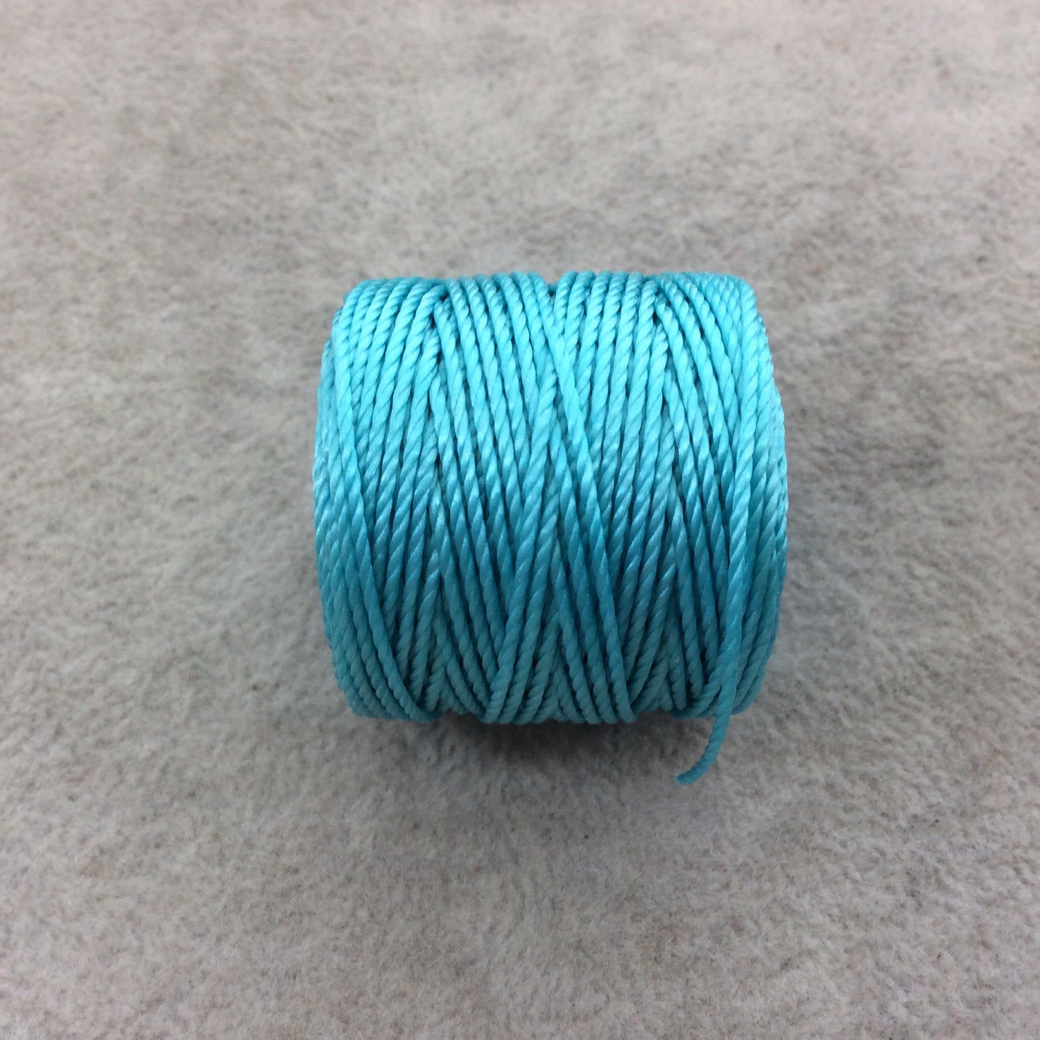 FULL SPOOL - Beadsmith S-Lon 400 Aqua Blue/Green Nylon Macrame/Jewelry Cord - Measuring 0.9mm Thick - 35 Yards (105 Feet) - (SL400-AQ)