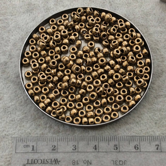 Size 6/0 Glossy Finish Metallic Bronze Genuine Miyuki Glass Seed Beads - Sold by 20 Gram Tubes (Approx. 200 Beads per Tube) - (6-9457)