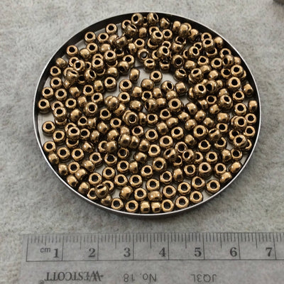 Size 6/0 Glossy Finish Metallic Bronze Genuine Miyuki Glass Seed Beads - Sold by 20 Gram Tubes (Approx. 200 Beads per Tube) - (6-9457)