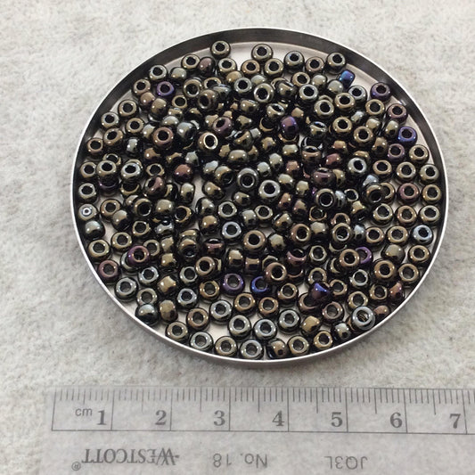 Size 6/0 Glossy Finish Metallic Dark Brown Genuine Miyuki Glass Seed Beads - Sold by 20 Gram Tubes (Approx. 200 Beads per Tube) - (6-9458)