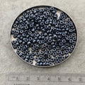 Size 6/0 Glossy Finish Metallic Gunmetal Genuine Miyuki Glass Seed Beads - Sold by 20 Gram Tubes (Approx. 200 Beads per Tube) - (6-9451)