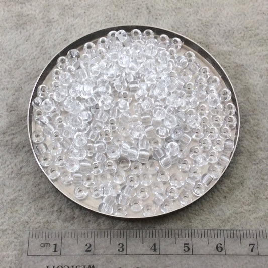 Size 6/0 Glossy Finish Trans. Crystal Clear Genuine Miyuki Glass Seed Beads - Sold by 20 Gram Tubes (Approx. 200 Beads per Tube) - (6-9131)