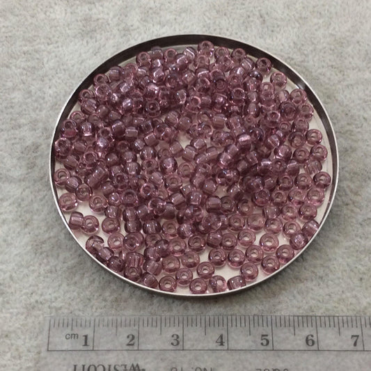 Size 6/0 Glossy Finish Trans. Smoky Amethyst Genuine Miyuki Glass Seed Beads - Sold by 20 Gram Tubes (Approx. 200 Beads per Tube) - (6-9142)