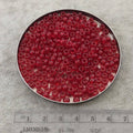 Size 6/0 Glossy Finish Transparent Ruby Red Genuine Miyuki Glass Seed Beads - Sold by 20 Gram Tubes (Approx. 200 Beads per Tube) - (6-9141)